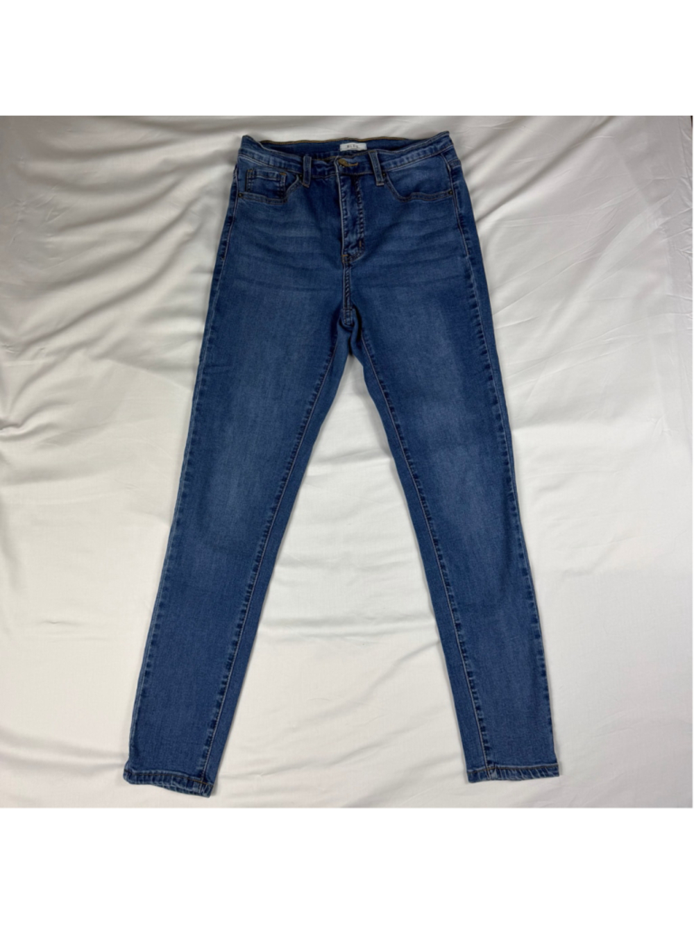 Bleu High Rise Skinny Jean Women 8 Blue Stretch Slim Medium Wash Ankle Denim